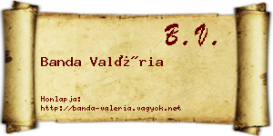 Banda Valéria névjegykártya