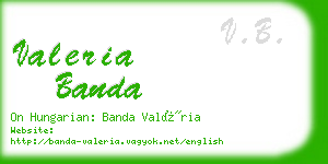 valeria banda business card